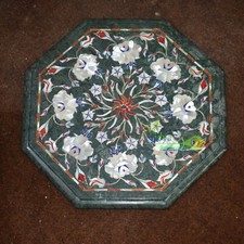 12" Marble Coffee Table Top Mother Of Pearl Inlay Marquetry Art Home Decor Gift