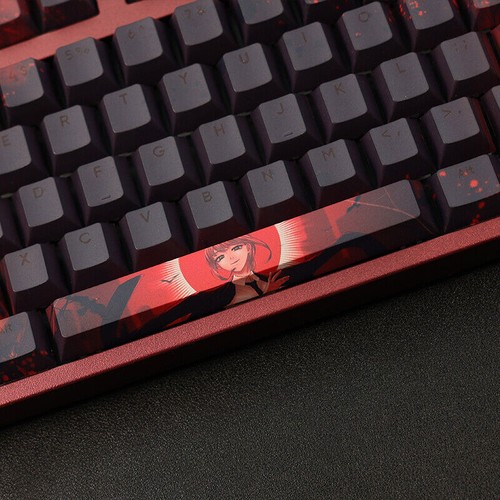 Anime Chainsaw Man Makima Theme 108 PBT Transparent Key Cap OEM Height Stock - Picture 5 of 6