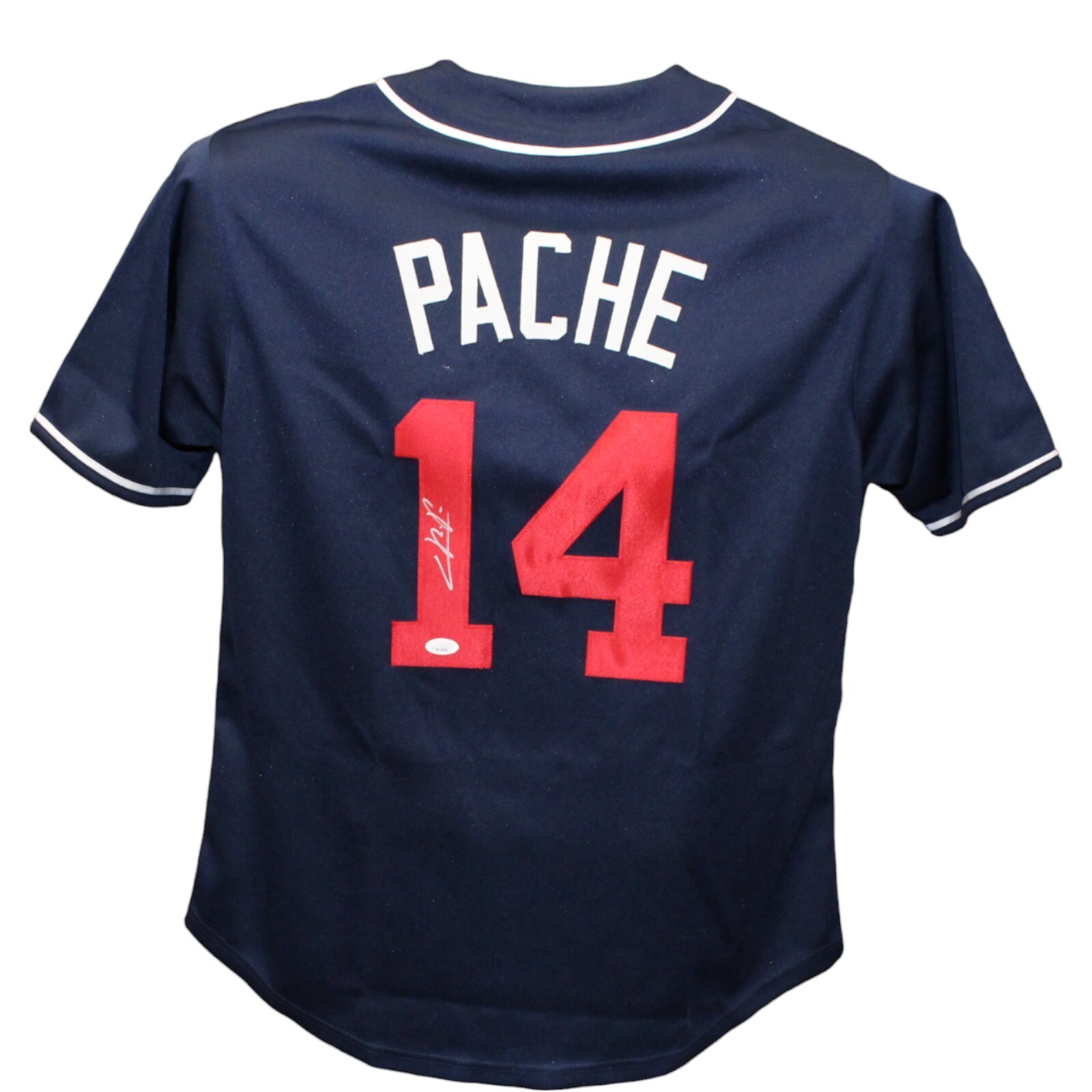 Christian Pache Autographed Signed Pro Style Blue Jersey JSA 