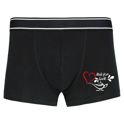 Valentinstag Geburtstag Boxershorts Trunks Slip Geschenk Herren Ihn lustige Shorts Reiben für Glück