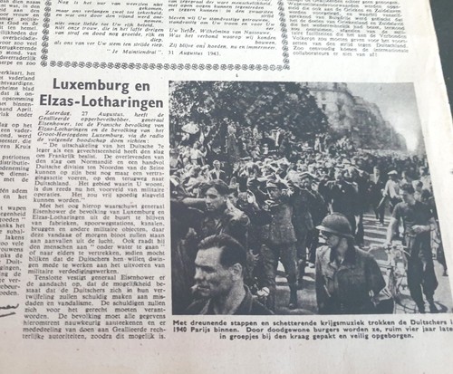 WW2 British & American RAF & USAAF-dropped Newspaper on Occupied Holland in 1944 - Picture 10 of 13
