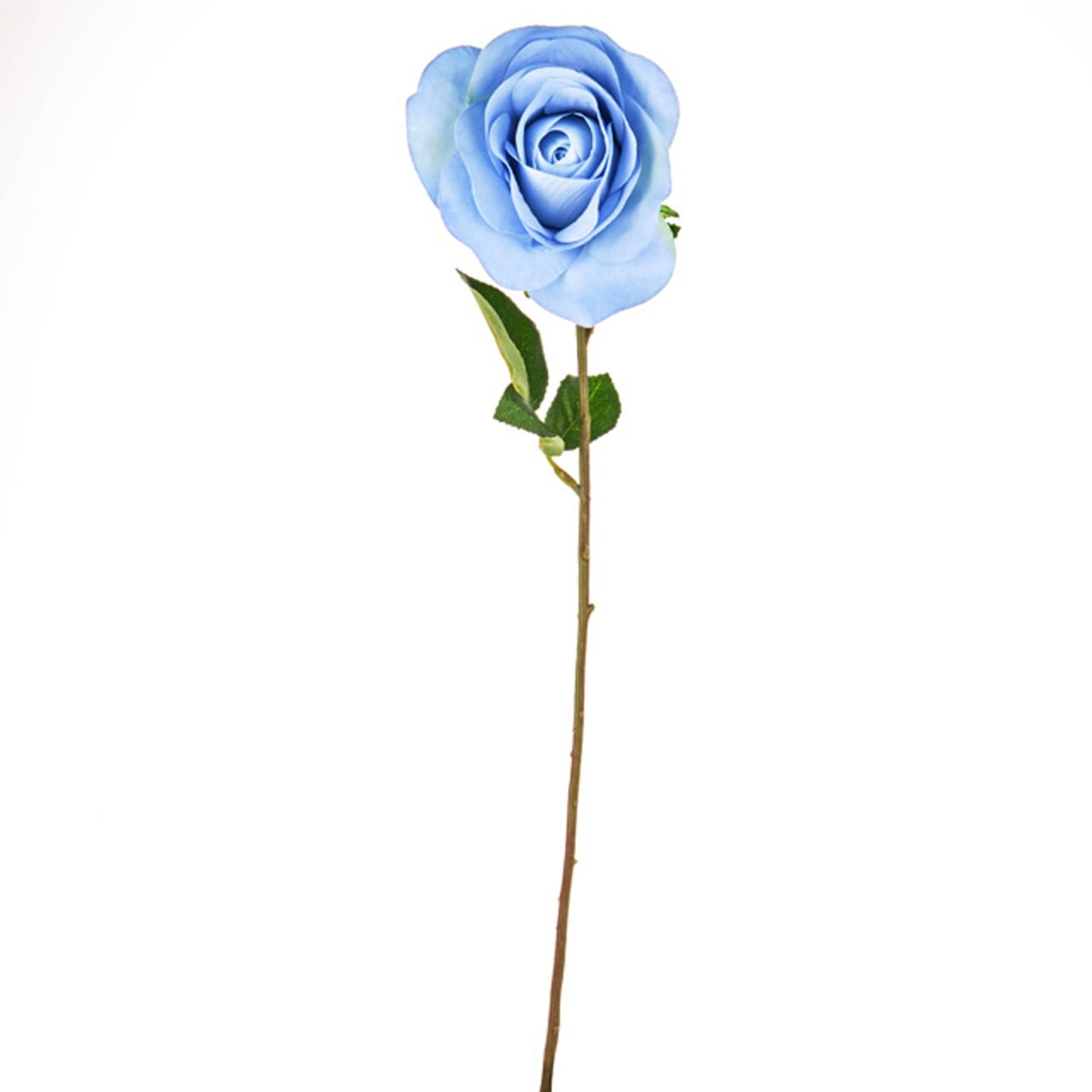 FloristryWarehouse Open Rose Artificial 58cm Pale Blue Pack of 3 Stems