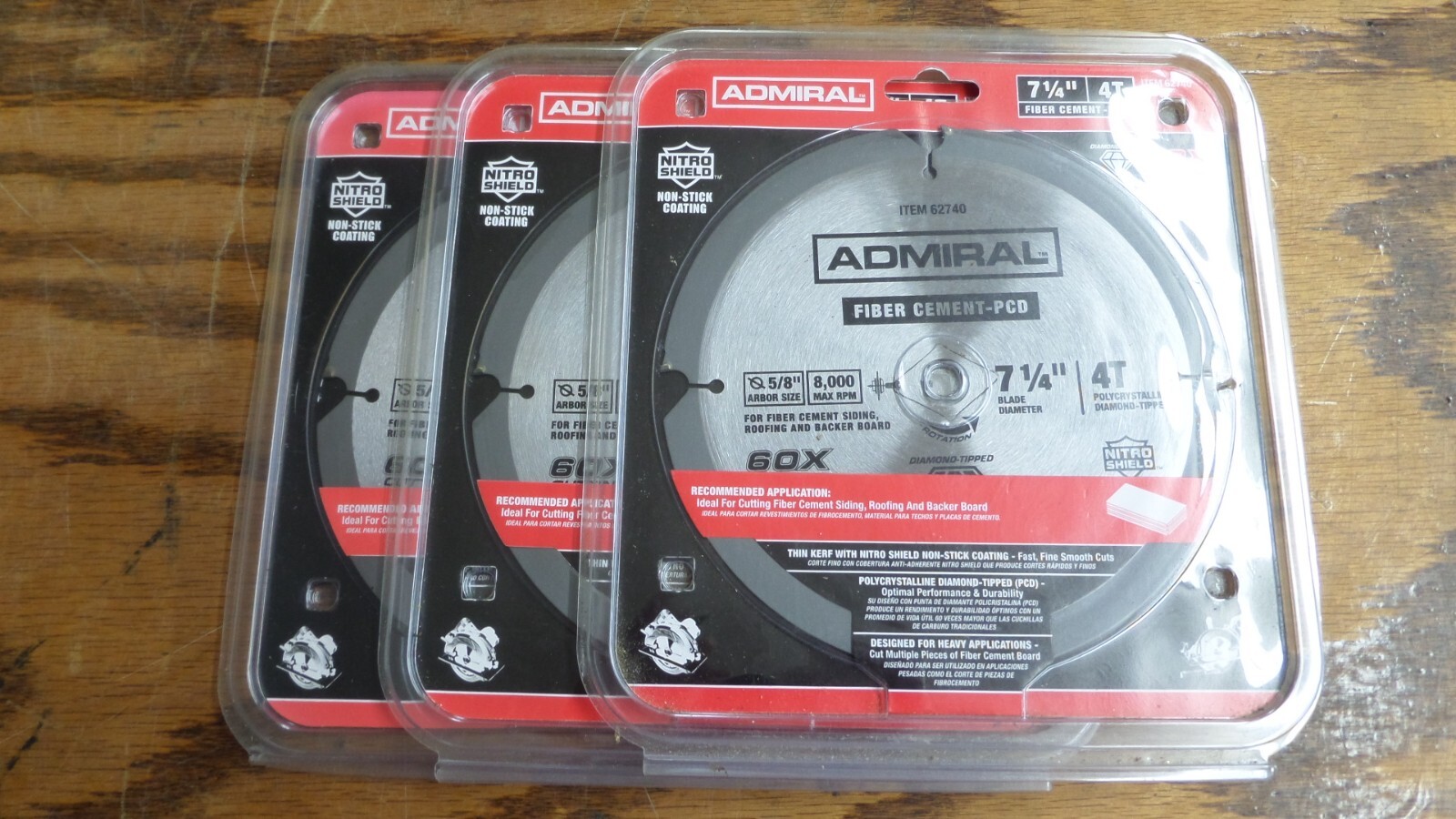 (3 )ADMIRAL 62740 71/4" 4T SAW BLADES (AO2014656) 792363627405 eBay