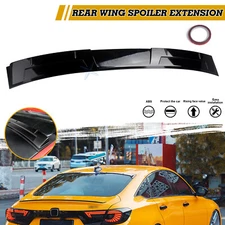 Black Rear Window Windshield Roof Visor Spoiler Wing Trim For 18-21 Honda Accord