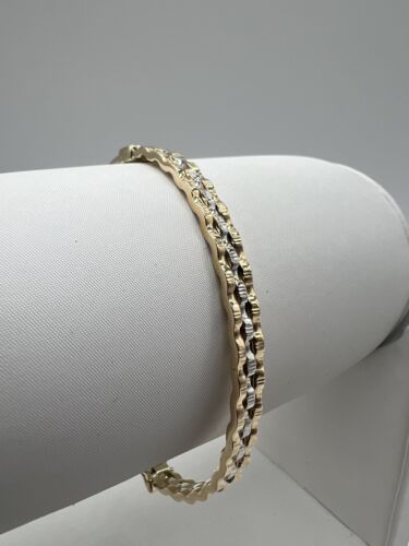 9ct Gold Ladies 7.5 Inch 5mm Wide Bracelet / Bangle FULL UK Hallmark & Boxed