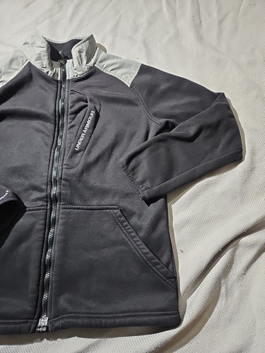 Under Armour Storm Jacket Youth Boys Large Black Full Zip Preformance Pockets - Picture 6 of 15