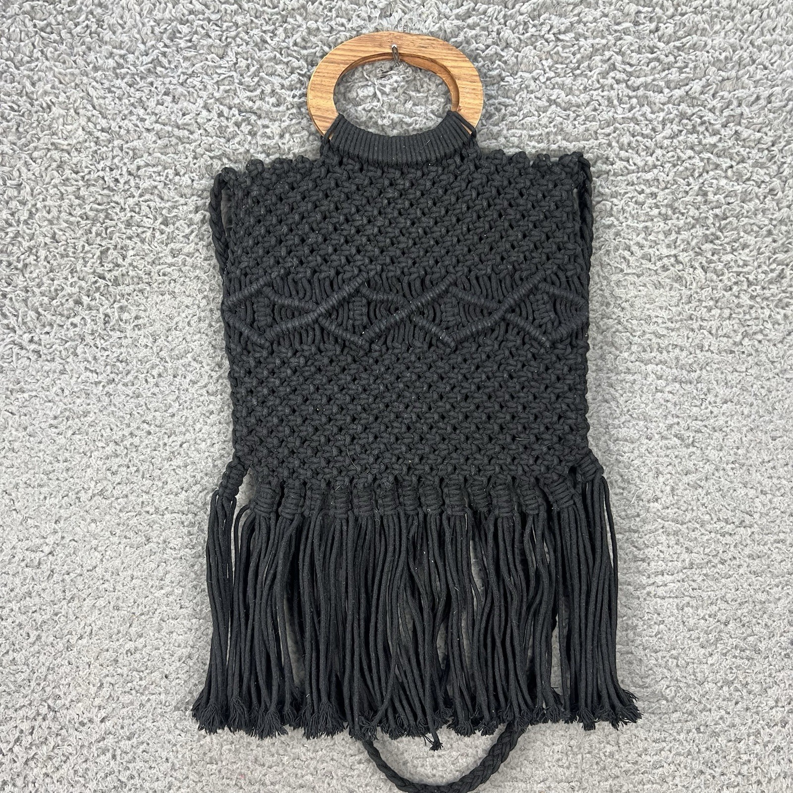 DANIELLE NICOLE Crochet Crossbody Purse S Black M… - image 7