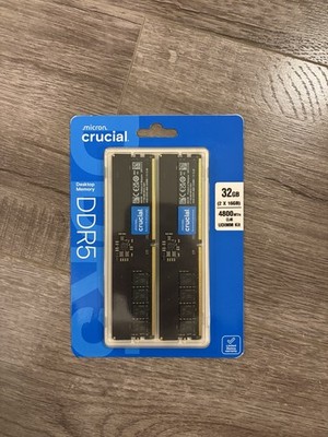 Crucial 32GB ( 2 x 16GB ) DDR5 4800MHz Memory CT2K16G48C40U5