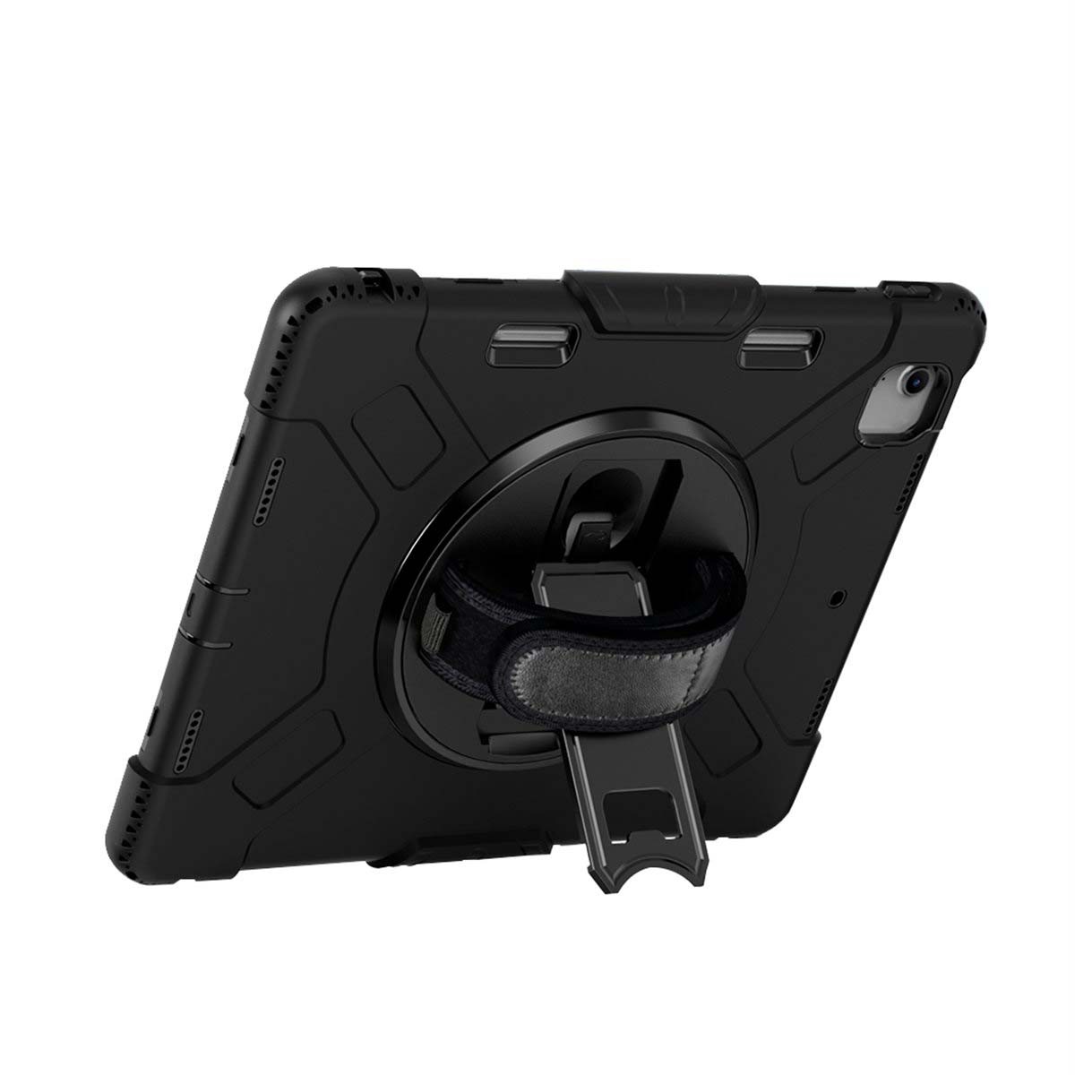 Coque iPad Pro 12.9 renforcee protection haut de gamme design epuré avec anneau rotatif 360