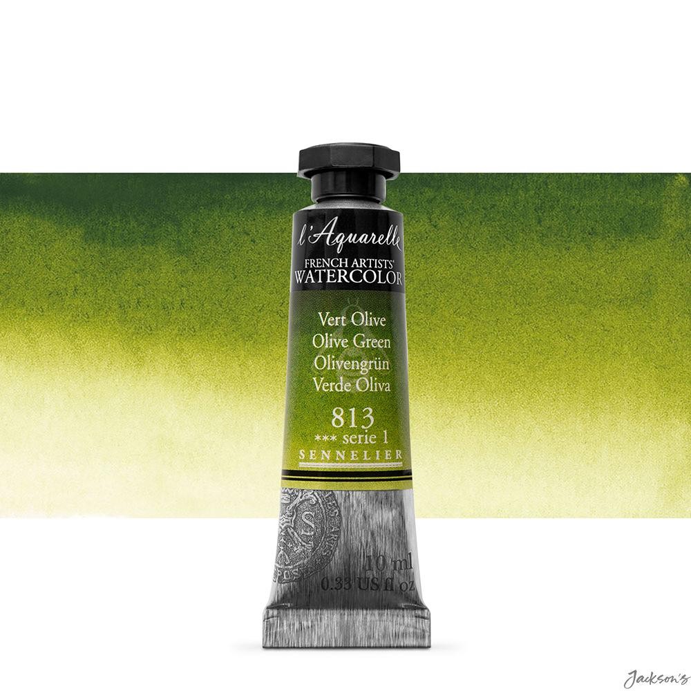 Sennelier L'Aquarelle Watercolour Paint Tube 10ml Olive Green For Artists