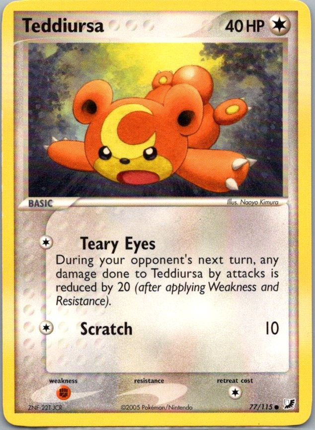 Teddiursa 77/115 Common Unseen Forces NM