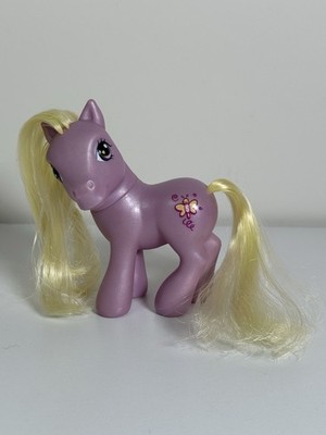 My Little Pony G3 Doseydotes 2002 Hasbro Purple Pony With Cutie Mark Butterfly