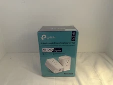 TP Link AV1000 Passthrough Powerline Starter Kit Extend Ethernet TL-PA7017P