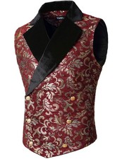 Gothic Steampunk Double Breasted Waistcoat for Men - Victorian Style Vest