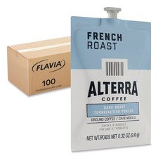 FLAVIA 48010 0.32 oz. Alterra Coffee Freshpack - French Roast 100/Carton New