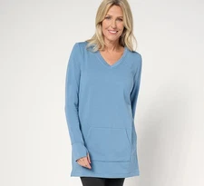 Cuddl Duds Regular Comfortwear Tunic Top Coronet Blue S New