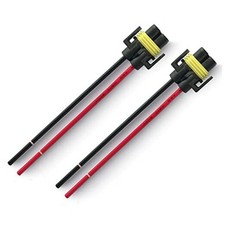 H11 Pigtail Socket H11 H9 H8 880 881 Female Nylon Adapter Wiring Harness 2 Pack