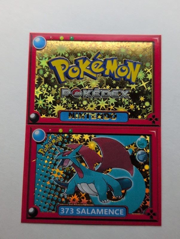 Pokemon Peru Vol 1 Pokedex Sticker: Salamence Gold Star Foil