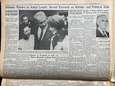 RARE 1963 Dallas Times Kennedy Assassination - Day Of - November 22nd, 1963, Hi