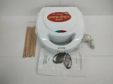 Smart Planet CDM-1 Carnival Corn Dog Maker Appliance W Sticks Manual Recipe Book