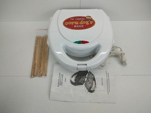 Smart Planet CDM-1 Carnival Corn Dog Maker Appliance W Sticks Manual Recipe Book