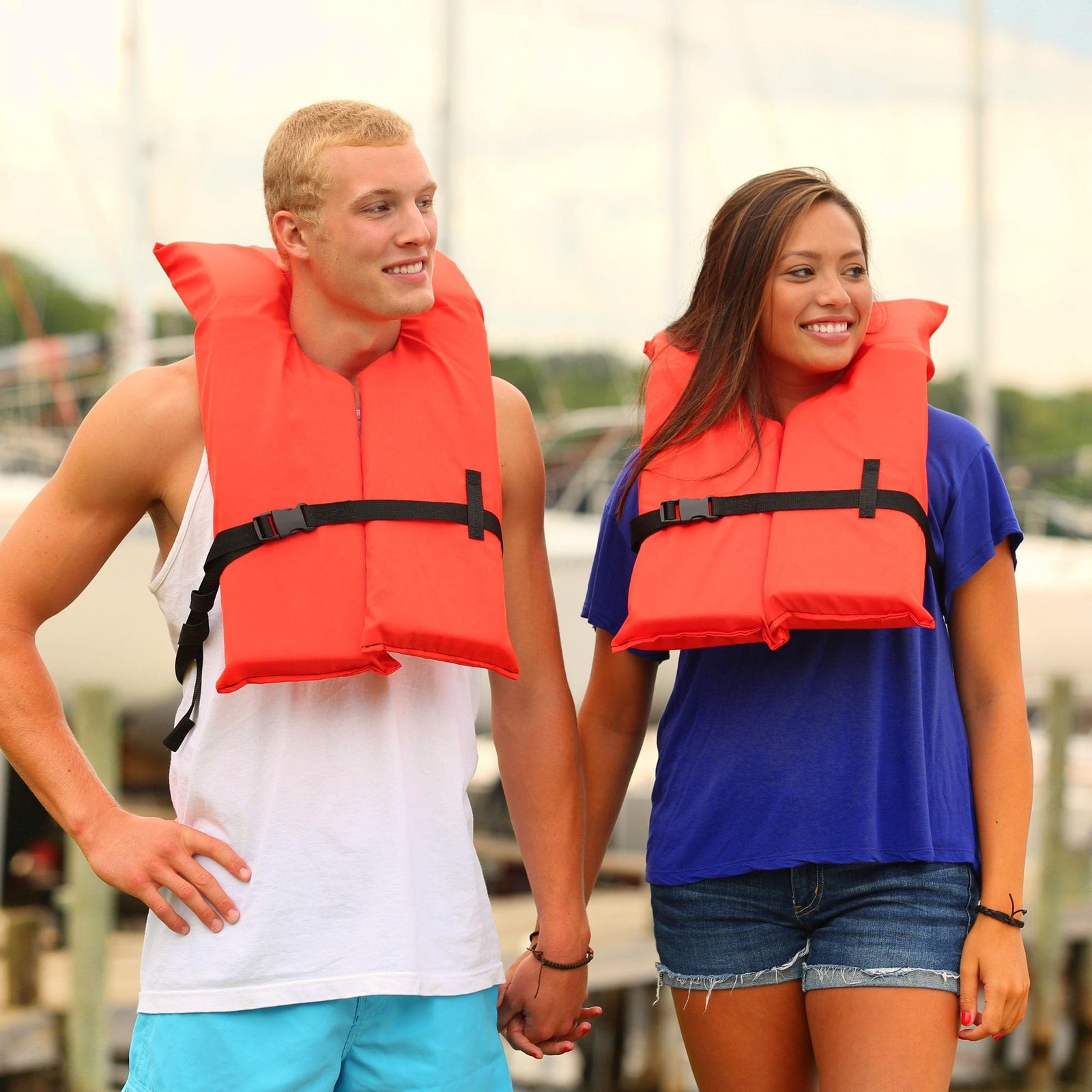 Absolute Outdoor Kent Clear Storage Bag with Type II Life Jackets, 4 Each...