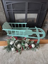 Vintage Radio Flyer Flexible Flyer Sled With Seat Back. Repurposed Decor 43"