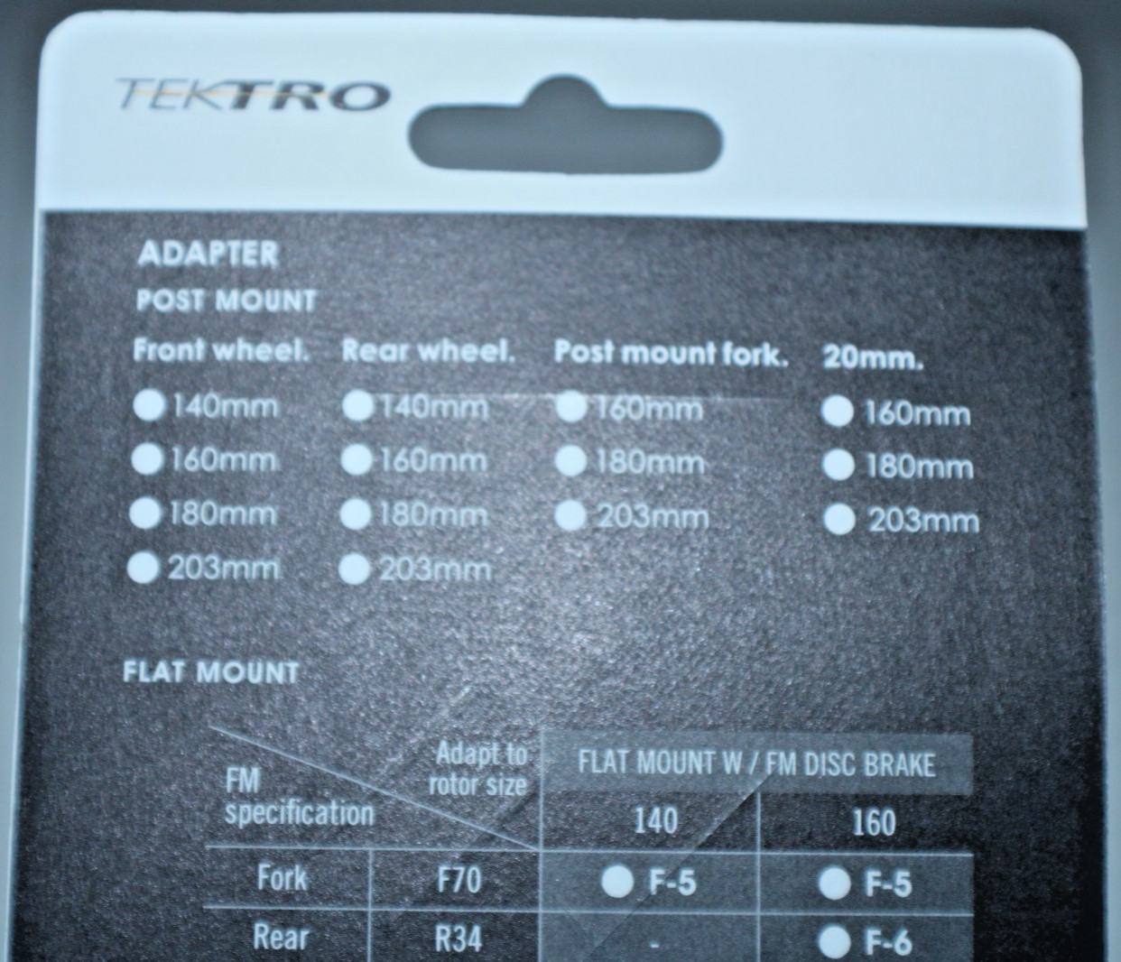 TekTRO A-3 180mm Front Disc Brake Post Mount Adapter Draco/Aquilla !