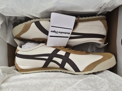 Brand New W Box Asics Onitsuka Tiger Mexico 66 Cream/Licorice Brown 10.5 Men's