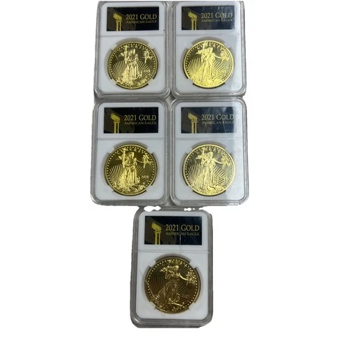 5-American Eagle 2021 $50 Gold Bullion Coin, 1 oz Fine Gold Imitation