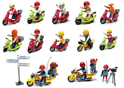 Playmobil * Motorrad * Mofa Vespa Motorroller TVI Presse Kameratem * Auswahl
