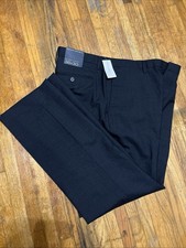 NWT Banana Republic Tailored Slim Fit Dress Pants Charcoal Gray Flat Front 36x30