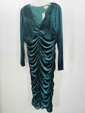 Luna Green Size XL Maxi Long Sleeve Dress