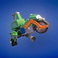 Paw Patrol Moto Pups Rocky Deluxe Pull Back Motorcycle Vehicle And Figure