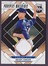 2020 Elite Extra Edition Prospect Materials #PM-BS Brady Singer Jersey Royals