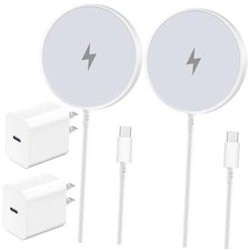Magnetic Wireless Charger Fast Charging Pad 10ft kit Compatible for Apple