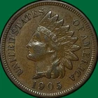 1905 Indian Head Cent Choice Extremely Fine XF+ Coin #40681