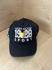 Disney Parks Mickey Mouse Sport 1928 Black Trucker Mesh Snapback Baseball Hat