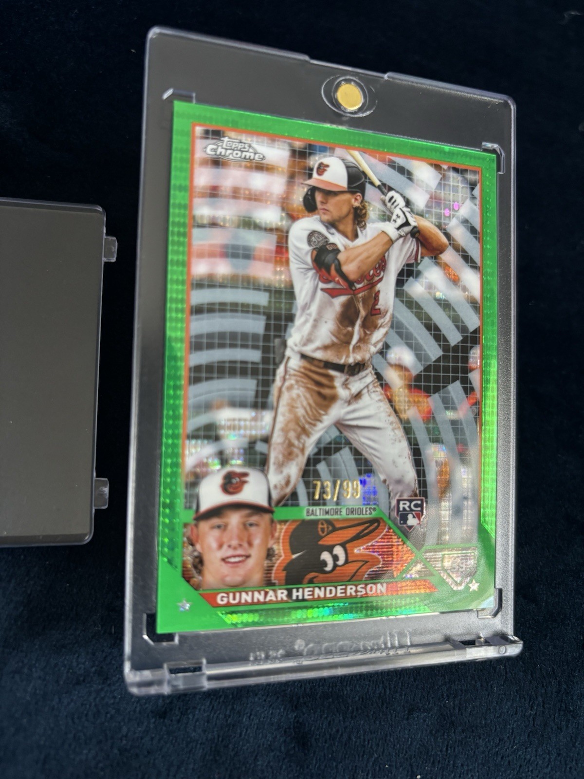 2023 Topps Chrome Gunnar Henderson Green Refractor Rookie #2/99 Orioles