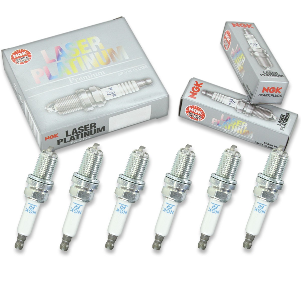 6 pcs NGK Laser Platinum Spark Plugs for 2005-2008 Audi A6 Quattro 3.2L V6 jh