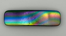 Iridescent Colorful Italian Fused Glass Hair Clip Barrette Handmade In Italy L2