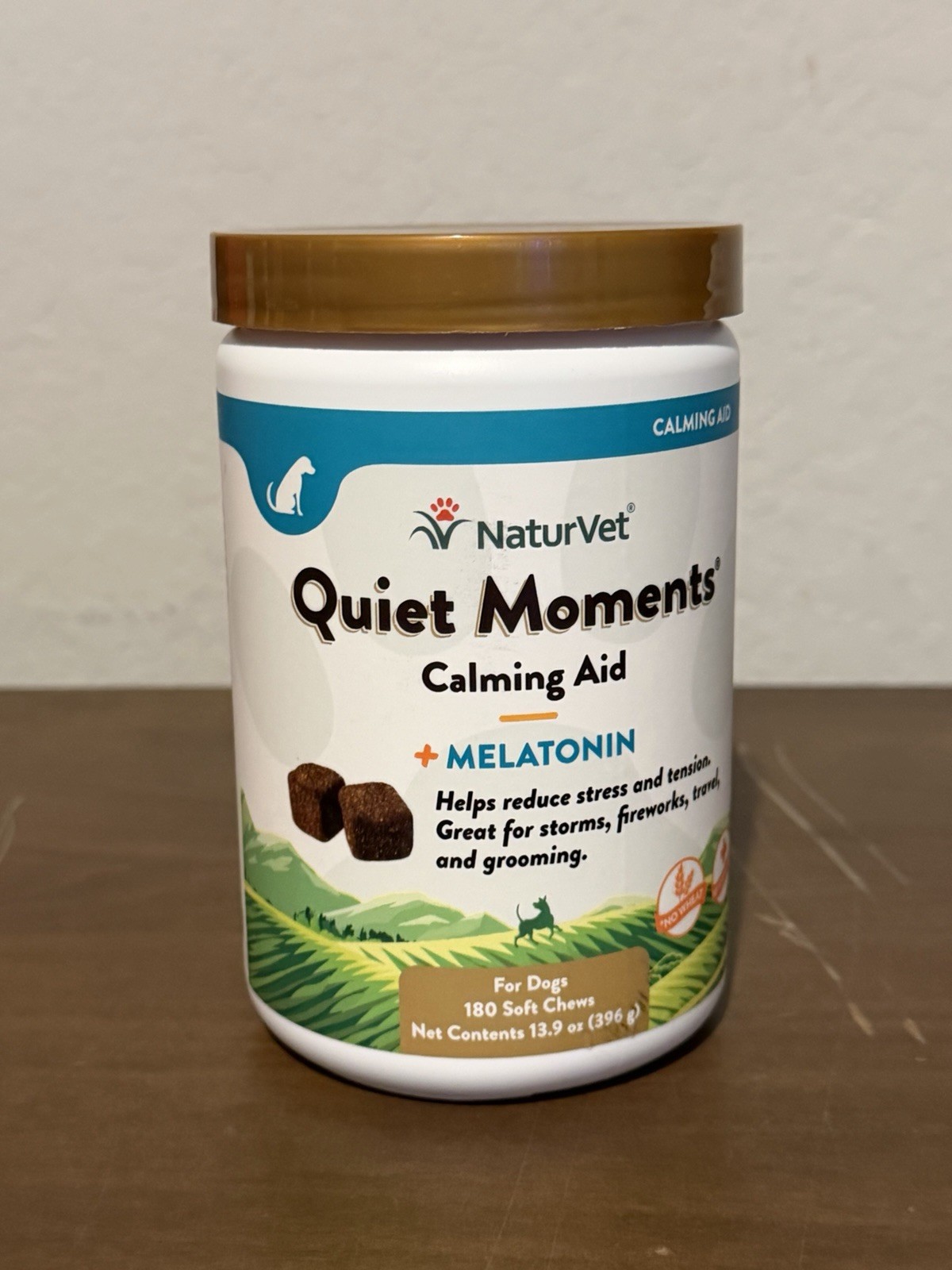 NaturVet Quiet Moments Plus Melatonin Calming Aid for Dogs 1