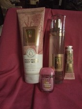 Bath and Body Works Costa Rica-pink pineapple Sunrise 4 piece set W/Pocketbac