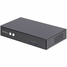 StarTech 2-Port Dual-Monitor DisplayPort KVM Switch, RS232 Serial Control, 4K