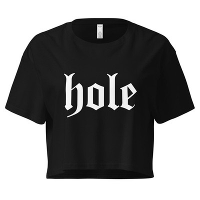 Black Gothic Hole Crop Top Cotton Kinky BDSM Shirt