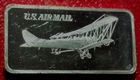 U.S. Airmail Plane Bar-World of Flight Set 1 oz.999 Silver-Hamilton