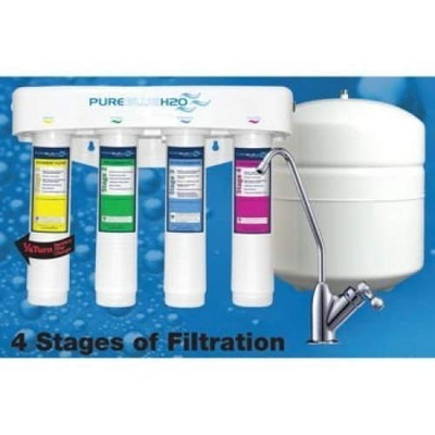 #ad #ad Pure Blue H2O 4 Stage Reverse Osmosis Water Filtration System RO Under Sink NIB $210.00
