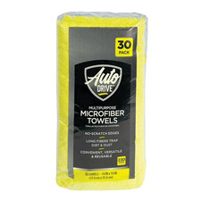 Auto Drive 14" x 14" Multipurpose Microfiber Towels, 30 pack, Multicolor