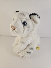 Aurora Miyoni Sitting White Tiger Cub Black Stripes 9" Plush Blue Eyes 2019