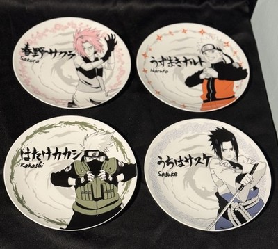 Naruto Shippuden 8'' Plate Set of 4 - ABYstyle - Naruto, Sasuke, Kakashi, Sakura